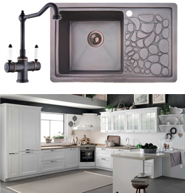 Скидка при покупке комплекта мойка+смеситель от PlazaReal