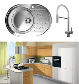 Скидка при покупке комплекта мойка+смеситель от PlazaReal